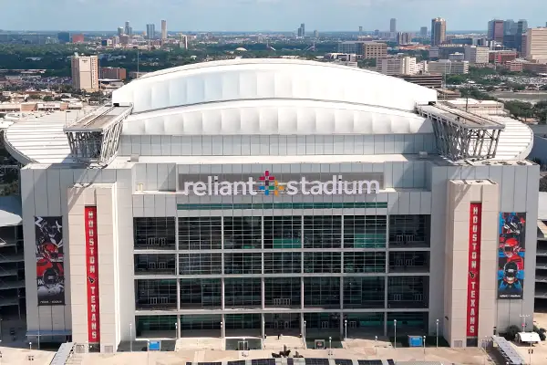 Reliant Stadium overhead drone photo