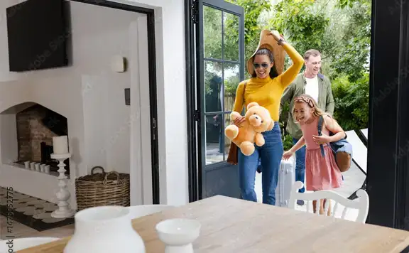 Family renting AirBnb