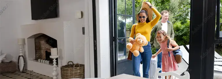 Family renting AirBnb