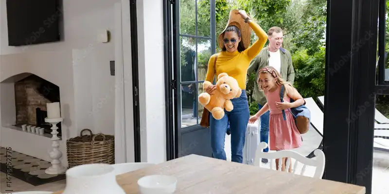 Family renting AirBnb