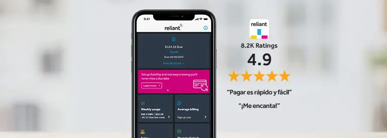 Image of the Reliant mobile app