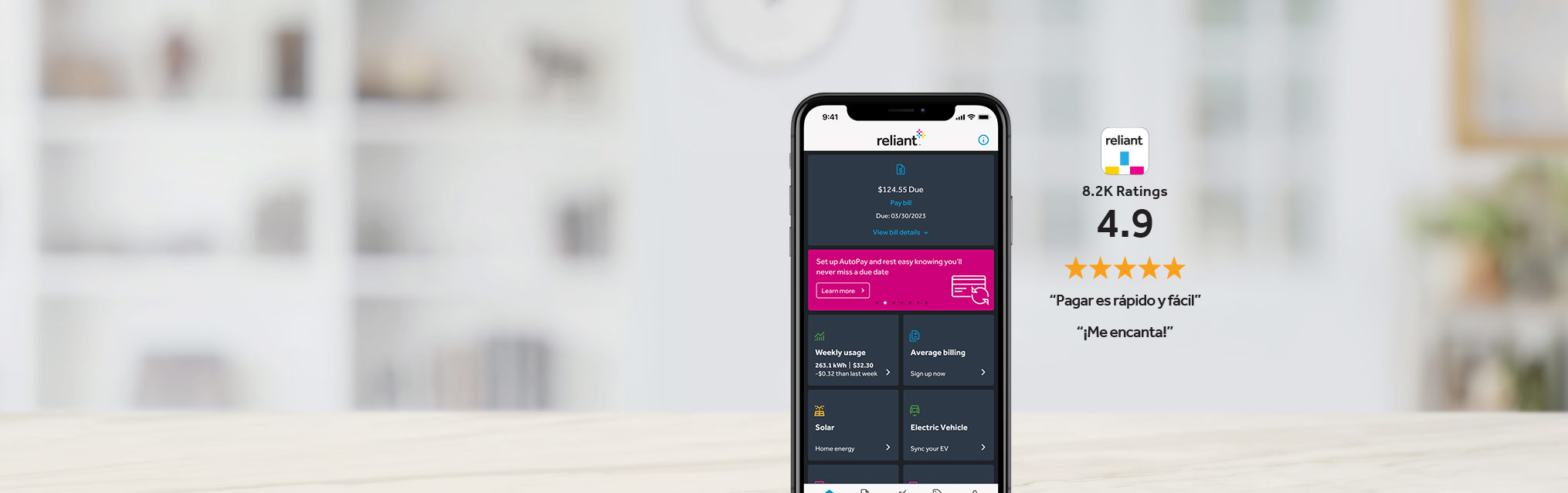 Disfruta de más funciones con la última versión de la app Reliant 

