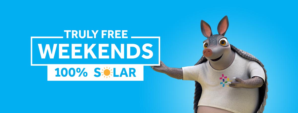 Truly Free Weekends with 100% Solar
