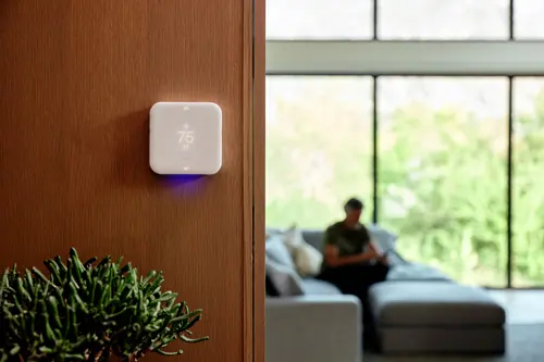 vivint thermostat on wall