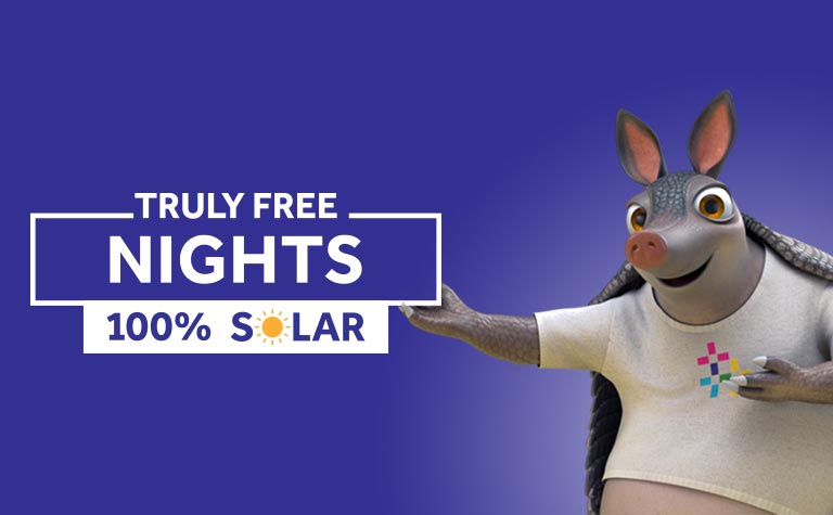 Truly Free Nights with 100% Solar
