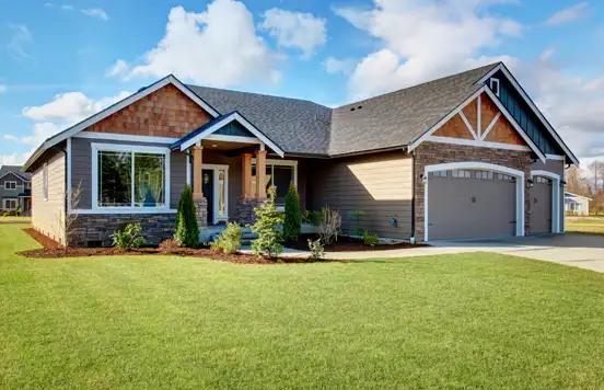 one story home in new subdivision