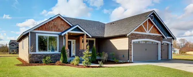 one story home in new subdivision