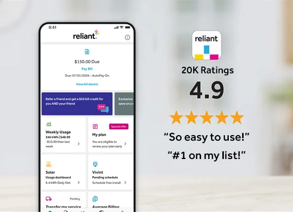 Reliant app on smartphone