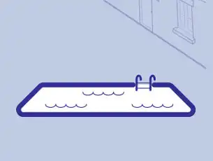 Illustration of a swimming pool in the color violet