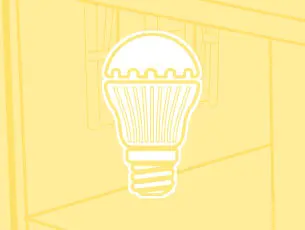 LED light bulb illustration