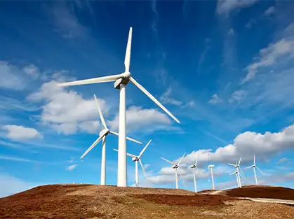 Image of a windmill in the middle of nowhere