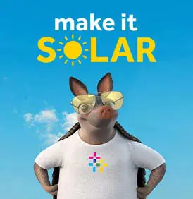 Image of Hugo with the Make It Solar Logo