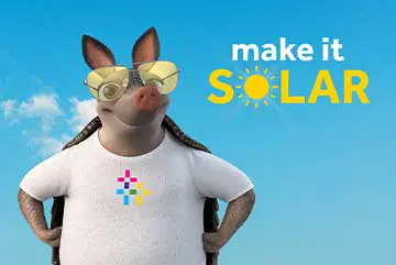 Image of Hugo with the Make It Solar Logo