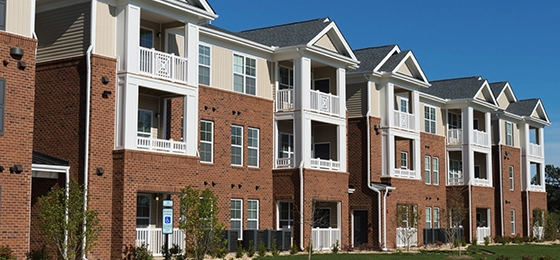 Exterior apartment complex