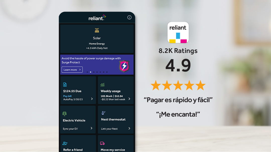 Descarga la app Reliant para Apple o Android
